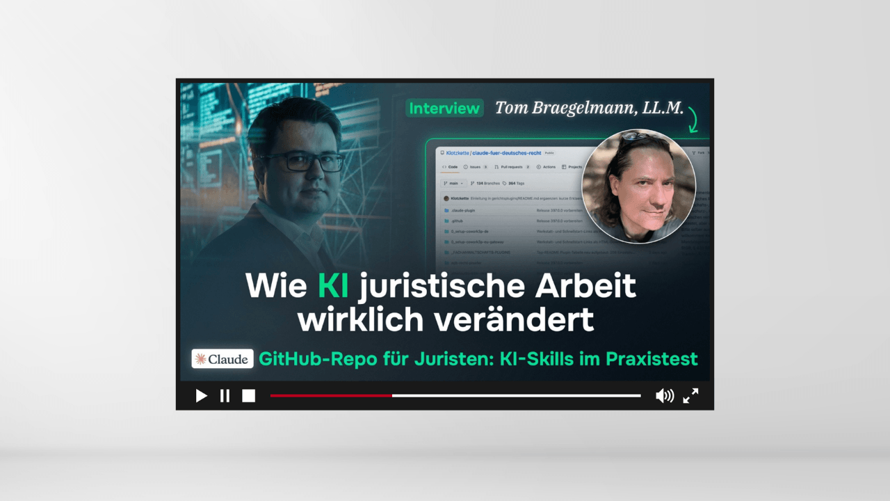 KI-Skills für Kanzleien & deutsches Claude Legal im Interview