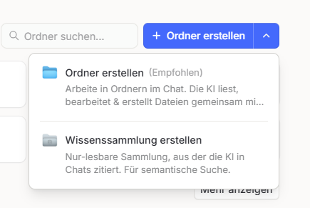 In Langdock Ordner und Wissenssammlungen anlegen