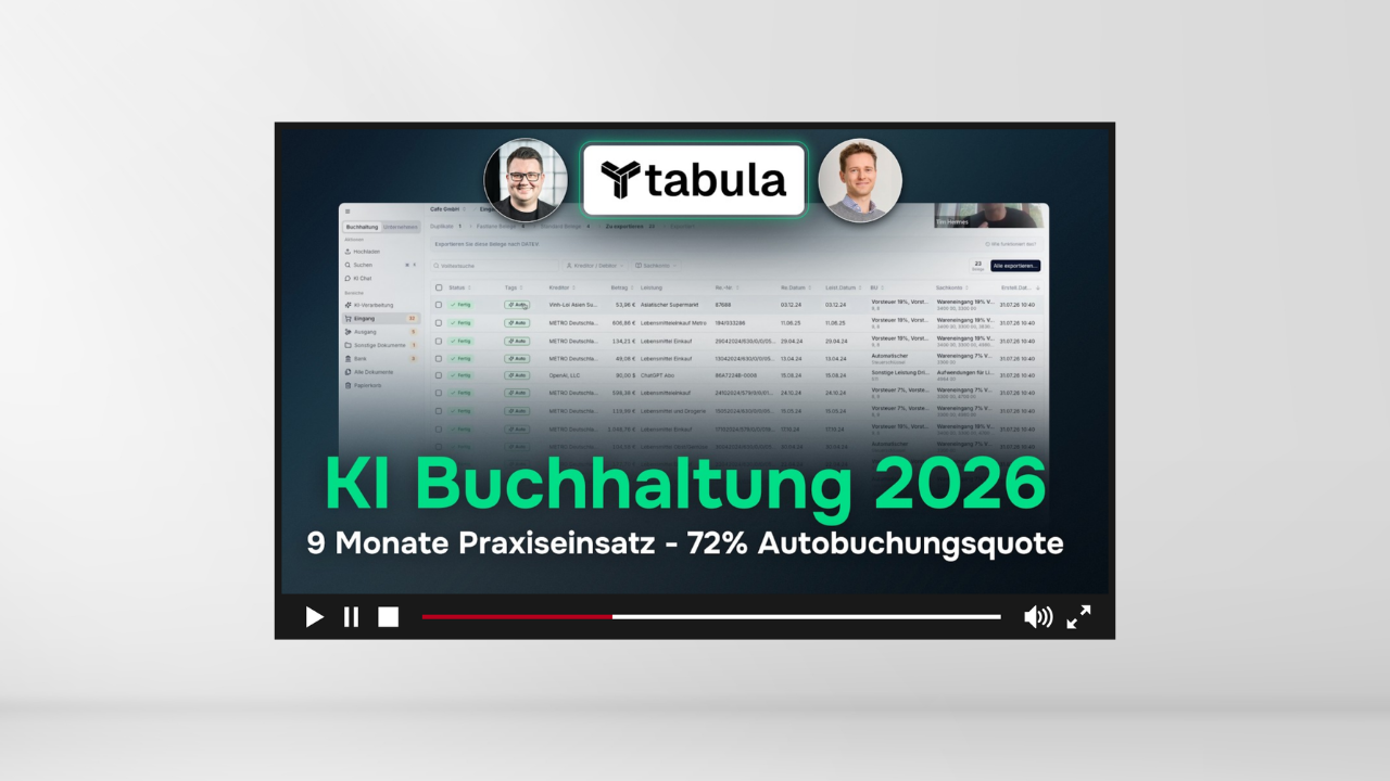 KI-Buchhaltung 2026: Automatisierung mit Tabula im Praxis-Check
