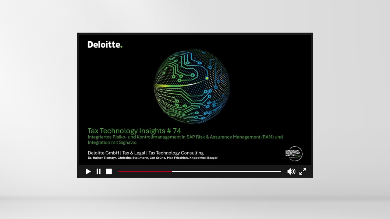  Tax Technology Insights #74: SAP Risk & Assurance RAM